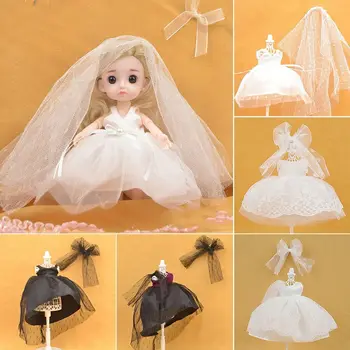 16cm oyuncak bebek giysileri High-end Giyinmek düğün elbisesi Up Moda oyuncak bebek giysileri Etek Takım Elbise Çocuklar için En İyi Hediyeler DIY Kız Oyuncak