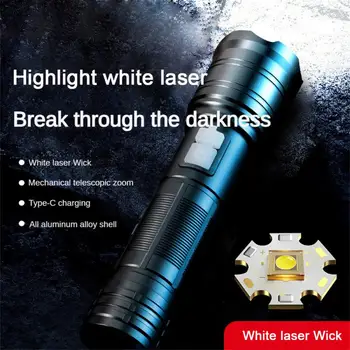 El feneri güçlü ışık şarj edilebilir Zoom dev parlak Xenon özel kuvvetler ev açık taşınabilir Led ışıklı el feneri