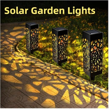 1/2/4/8 Paket güneş yolu ışıkları açık su geçirmez çim lambası Oymak LED peyzaj ışıkları bahçe / Yard / Veranda / Park dekor