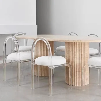 Altı Renk Kristal Makyaj Sandalye düğün Akrilik bahçe Benzersiz yemek sandalyeleri Salonu tasarımcı silla plegable ev essentials