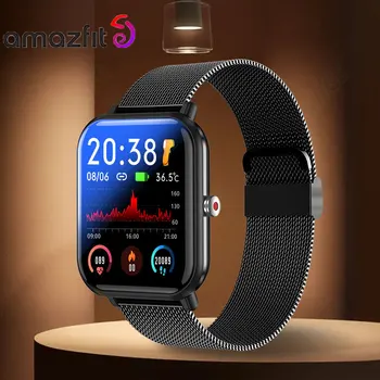 2023 Yeni Amazfit Smartwatch Erkekler İçin IP68 Su Geçirmez Kan Oksijen Kalp Hızı Saatler Huawei Xiaomi İçin Apple Akıllı İzle hediye İçin