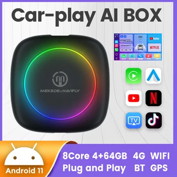 8 Çekirdekli 64G Android 11 Apple Carplay Android Otomatik Aı kutusu Kablolu Kablosuz Audi BMW Toyota Mazda Nissan Suzuki Ford Opel Skoda