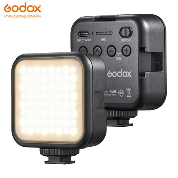 Godox LİTEMONS LED6Bi LED Video ışığı Mini Dolgu Işığı 3200-6500K Manyetik Adsorpsiyon 3 Soğuk Ayakkabı Bağlar Vlog Fotoğrafçılığı