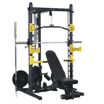Ev için spor salonu Ekipmanları Fitness Güç Rafı Smith Makinesi Squat Rafı