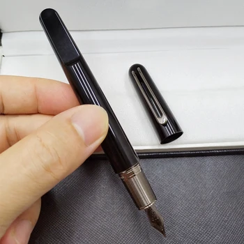 lüks Siyah manyetik kapak MB dolma kalemler Okul ofis kırtasiye moda Kaligrafi mürekkep kalemler Hediye