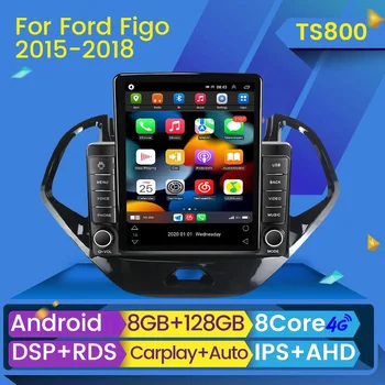2 Din Android 12 Araba Radyo Multimedya Stereo Ford FİGO 2015 - 2018 İçin Navigasyon GPS Otomatik oynatma DVD Carplay 4G + WİFİ BT Kafa Ünitesi