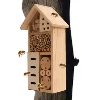Arı Evi Böcek Evi Ahşap Böcek Otel Doğal Yuvalama Habitat Açık Bahçe Yard Arı Kelebek