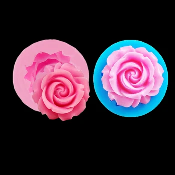 Çiçek Gül Silikon Kek Kalıbı 3D Çiçek Fondan Kalıp Kek Jöle Şeker Çikolata Dekorasyon Pişirme Aracı Kalıpları Mutfak Kalıp