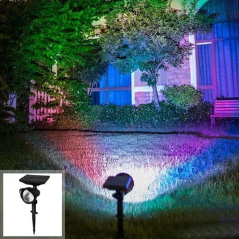 RGB aktif dönen disko açık güneş ışıkları çim zemin lambası projektör su geçirmez açık peyzaj spot bahçe dekor