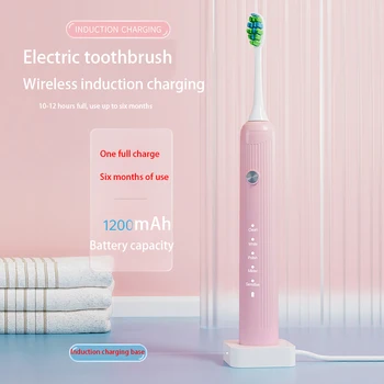 Çift Sonic Elektrikli Diş Fırçası Kablosuz Şarj Beyazlatma Diş Fırçası Ipx7 Su Geçirmez ultra sonic Otomatik Zamanlayıcı Diş Fırçası