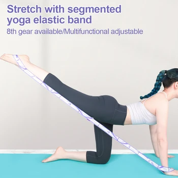 8-Section Dijital Ayırma Yoga Streç Fitness Egzersiz Vücut Şekillendirici Elastik Bant Dans Pilates Jimnastik Direnç Bandı