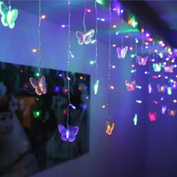 Kelebek dize ışık dekoratif romantik uzaktan kumanda noel yeni yıl dekoratif kelebek ışık yatak odası için