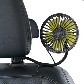 Araba Hayranları Arka Koltuk İçin Otomatik Soğutma Fanı 360 Derece Döner USB Fanlar Taşınabilir Fan Arabası Otomobil Pano Arka Koltuk