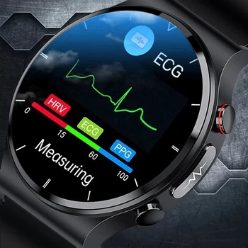 EKG + PPG Sağlık akıllı saat Kablosuz Şarj Edilebilir Kan Basıncı Monitörü Termometre IP68 Su Geçirmez Spor Smartwatch Erkekler Kadınlar