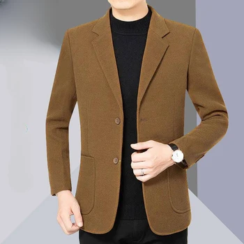 Moda İngiltere Tarzı Sonbahar Bahar Kalın erkek Takım Elbise Ceket Erkek Yüksek Kalite 2023 Yeni Konfor Blazers Ceket Giyim D53