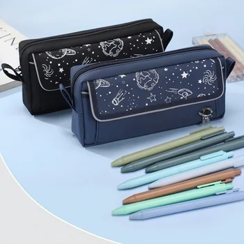 Taşınabilir Büyük Kapasiteli Kalem Kutusu Tuval kalem Çantası kalemlik Öğrenci Kırtasiye Çantası Okul Malzemeleri saklama çantası Çanta