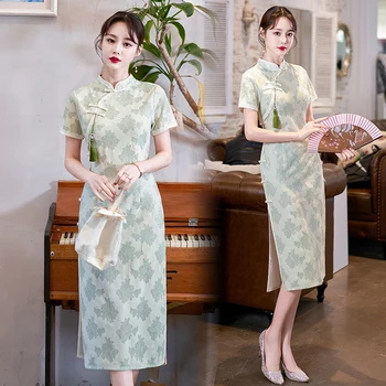 Kadınlar için yeni Geliştirilmiş Modern Qipao Çince Geleneksel Cheongsam Elbise