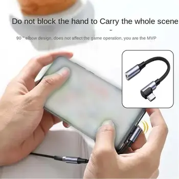 Dirsek USB Tip C 3.5 Jack Kulaklık Adaptörü USB-C 3 5mm Ses Kablosu Dönüştürücü Samsung Galaxy S22 S21 Huawei P50 12 Y2S7
