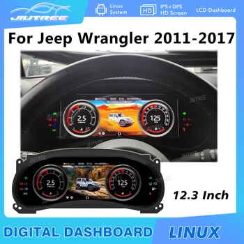 12.3 İnç Dijital Kilometre Jeep Wrangler 2011-2017 İçin Küme IPS LCD Ekran Gösterge Paneli Paneli Araba Oyuncu
