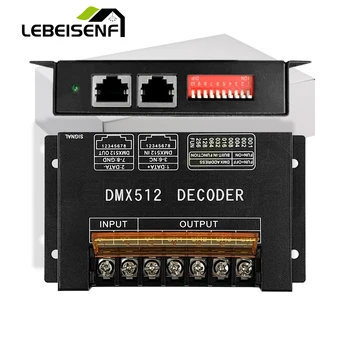 Yeni DMX512 Dekoder DC 12V 24V 4A 4 Kanallı LED şeritler RGBW RGB Demir Konut DMX 512 / 1990 Denetleyici Dimmer Sinyal Dönüştürücü