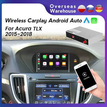 Fellostar Araba Arayüzü Kutusu Kablosuz Apple CarPlay Android Otomatik Multimedya Acura TLX 2015-2018 İçin destek ayna bağlantı GPS