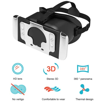 Nintendo Anahtarı için VR Kulaklık OLED Modeli / Anahtarı 3D VR Sanal Gerçeklik Gözlükleri Ayarlanabilir Odak Mesafesi VR Labo Gözlük Kulaklık