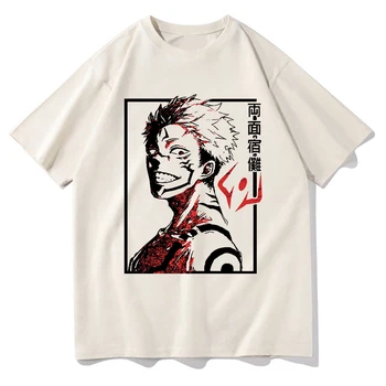 Sıcak Anime Jujutsu Kaisen 2 T Gömlek Erkekler Harajuku Satoru Ryomen Sukuna Tshirt Hoodies Unisex Manga Yüksek Kalite Pamuk Tees gömlek