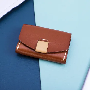 Kadın cüzdan deri kısa moda kart tutucu KIMLIK değişim sikke Küçük çantalar otobüs saklama çantası Para klip