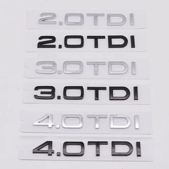 ABS Araba 2.0 3.0 4.0 TDI Mektup Logosu Gövde Çamurluk Rozeti Amblemi Çıkartmaları Styling Sticker Audi A6 Q5 Q7 SQ5 SQ7 A4 A3 B6 B7 B8 B9