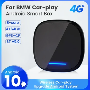 4GB + 64GB Android 10 Kablosuz Carplay Aı Kutusu İçin BMW 2019 + ID6 ID7 ID8 Otomatik Evrensel CarPlay AI Kutusu