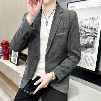 Takım elbise Rahat Ceket erkek Yeni Bahar Sonbahar Tek Düğme Kore Versiyonu İnce Trend Yüksek Kaliteli Yakışıklı Giysiler