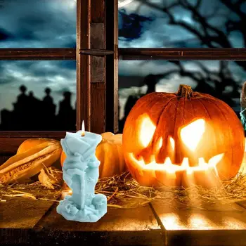 Cadılar bayramı Kafatası Silikon Mum Kalıp Yeni 3D İskelet Kafa silikon kalıp Sabun Mum Yapımı Festivali Masaüstü Süs Ev Dekorasyonu