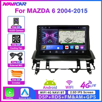 2Din Android10 Araba Radyo MAZDA 6 2004-2015 İçin GPS Navigasyon otomobil radyosu Stereo Alıcısı Araba Multimedya Oynatıcı HİÇBİR 2DİN DVD IGO