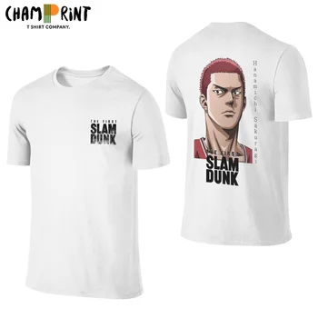 Erkek T-Shirt İlk Slam Dunk Sakuragi Komik Saf Pamuk Tees Kısa Kollu T Shirt O Boyun İki Taraf Elbise Hediye Fikri