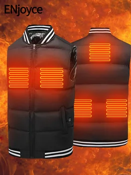 ENjoyce kış USB elektrikli ısıtmalı yelek ısıtma beyzbol kolsuz ceketler erkekler kadınlar termal ısıtıcı sıcak avcılık ceket H2305