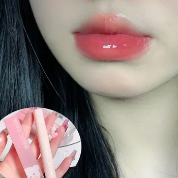 Ayna Su Dudak Sır Su Geçirmez yapışmaz Fincan Seksi Kırmızı Nemlendirici Dudak Leke Uzun Ömürlü Sıvı Ruj Dudaklar Makyaj