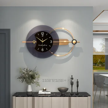 Akrilik dekoratif saat oturma odası ışık lüks duvar saati modern minimalist moda ev yaratıcı saat duvar patlama