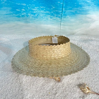Yeni Moda Hasır Şapka güneşlikli kep Yaz Plaj Taçsız hasır güneş şapkası Kadınlar için Hasır Şapkalar Hawaii Siperliği