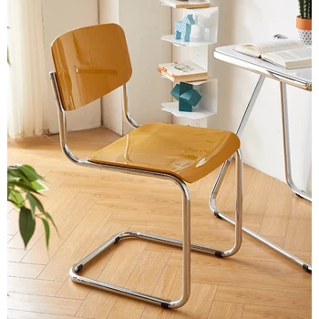 Accent İskandinav Oturma Odası Sandalyeleri Modern Tek Bahçe mutfak sandalyeleri Veranda Açık Sillas Cocina dış mekan mobilyası LJ50DC