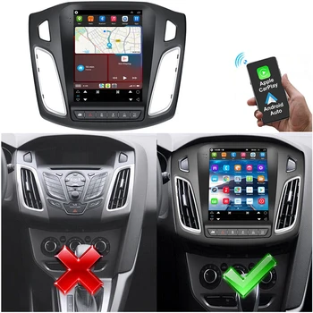 Android 13 Araba Radyo Multimedya Oynatıcı Ford Focus 3 İçin Mk3 2012 -2019 Tesla Tarzı Ekran Navigasyon 2 din GPS Video 4G DSP