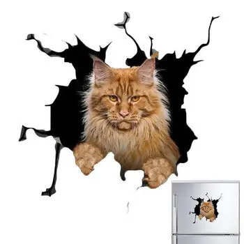 Kedi Araba Sticker 3D Çıkartmalar Kedi Çıkartmaları Kedi Araba Çatlama Sticker Araba Kapı Pencere Sarılmak Yaratıcı Çizikler Kapak Alet Kutuları