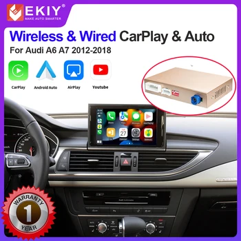 EKIY Kablosuz Apple CarPlay Android Otomatik Arayüzü Audi A6 A7 2012-2018 Ayna Bağlantı AirPlay Araba Oyun Fonksiyonları