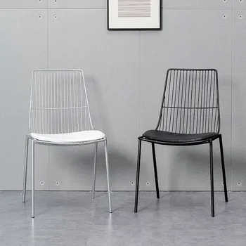 Oturma Odası yemek sandalyeleri Yaratıcı Arkalığı Restoran Sandalye deri Minder manikür sandalyesi İstikrarlı ve Dayanıklı Modern Mobilya