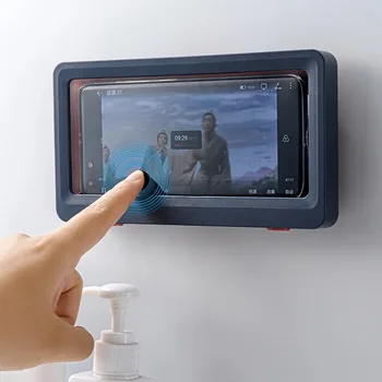 SıxM Yeni Banyo Su Geçirmez Cep telefon tutucu 360 Derece Dönen Duvara Monte Braketi Anti Su Sis Duş Telefon