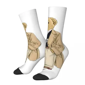 Vintage Geri Polo Gezisi erkek Çorap Oyuncak Ayı Unisex Sokak Stili Dikişsiz Baskılı Komik Ekip Çorap Hediye
