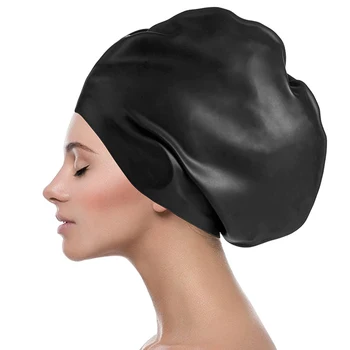 Yetişkinler Yüzme Kapaklar Yüksek Elastik Erkek Kadın Su Geçirmez Yüzme Havuzu Kap Kulakları Korumak Uzun Saç Silikon Kafa Hood Dalış Şapka