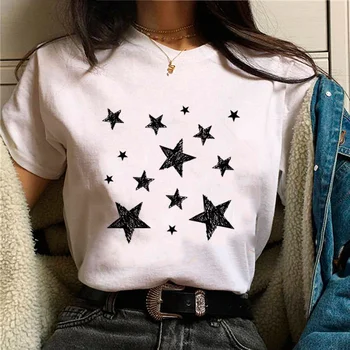 Yıldız Kız Y2k Punk t-shirt kadın komik streetwear anime tshirt kadın harajuku grafik tasarımcı kıyafetleri
