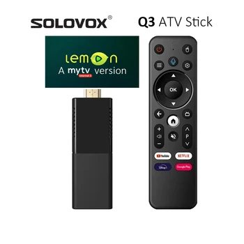 SOLOVOX ATV Q3 Android 10 TV çubuk mini PC Limon Mytvonline İnternet 2G 16G H313 4K Çift WiFi Akıllı Cep Boyutu Set Üstü Kutusu