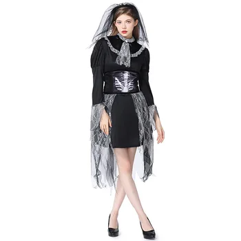 Bayan Karnaval Cadılar Bayramı Corpse Bride İskelet Kostüm Meksika Ölü Kıyafet Cosplay Fantezi parti elbisesi