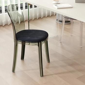 Vanity Akrilik yemek sandalyeleri Tasarım Modern İskandinav Ofis yemek sandalyeleri Açık Balıkçılık Masa Sandalye Balkon Mobilyaları YN50DC